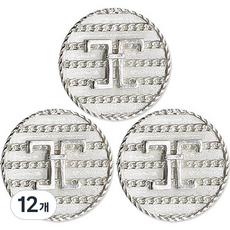 동대문단추왕 이케인 단추 15mm, 은반광, 12개