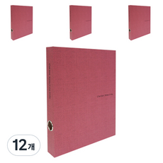 드림산업 쎄비엥 D링 바인더 3공, 12개, 빨간색