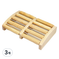 JUNBI 돌돌이 발 마사지 지압판, 3개, 브라운