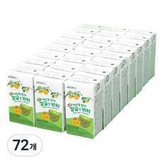 자담 자연을담다 감귤 앤 키위 주스, 72개, 125ml