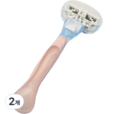 Lazenda 女性用4層刀片除毛刀 蜜桃, 2個, 1入