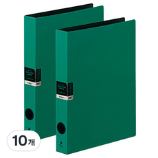 morning glory 雙色D型環活頁夾 3孔 25mm, 10個, 綠色