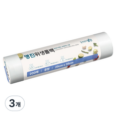명진 쓰기편한 위생롤백 25 x 35 cm, 중(M), 3개, 200개입