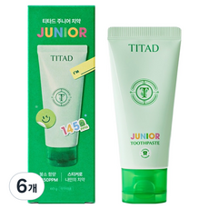 티타드 주니어 불소 치약, 60g, 6개