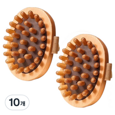 簡易全身按摩指壓刷, 原木色, 10個