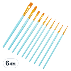 Simpleline 水彩畫筆組 藍色, 6組, 10種