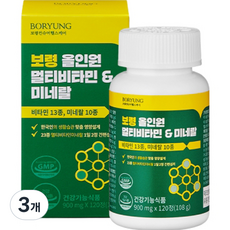 BRing Boryong綜合礦物質綜合維他命 108g, 120片, 3個