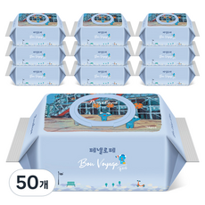 페넬로페 본보야지 퐁피두 아기물티슈 캡형, 75g, 70매, 50개
