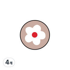 휴대폰 거치대 데이지 스마트톡, 베이지, 4개