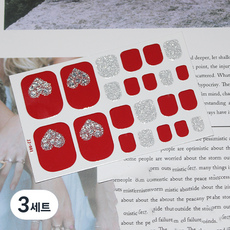 잇템샵 여름 네일아트 페디큐어 스티커 세트, 3개, HL-051 러브오드