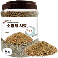 펫츠핸들러 엑설런트 포뮬러 소형새 사료, 1.2kg, 5개