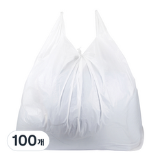 [韓國製造] Damda 手提式棉被垃圾袋 白色, 130L, 100個