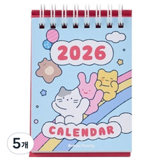 모던하우스 버터샵 2026 버터패밀리 미니 탁상 달력, 혼합색상, 5개