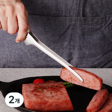 코멧 키친 304 스테인리스 다용도 요리 집게, 실버, 2개