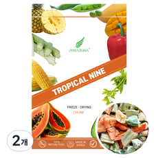 아마조나 앵무새 트로피칼나인 동결건조 과일 간식 사료 청크, 50g, 2개