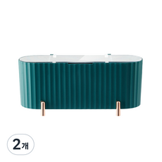 화장솜 퍼프 수납함, 그린, 2개