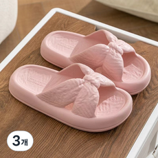 소니오 리본 경량 실내화, 04 핑크, 3개