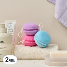 버터 마카롱 멀티 스펀지 3종 세트, 퍼플, 핑크, 민트, 2세트