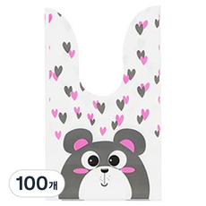ARTJOY 兔子耳朵禮物袋 包裝袋, 100個, 快樂熊