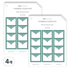 PLEPIC 縮圖活頁字母貼紙, 4個, 2入