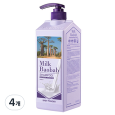 밀크바오밥 샴푸 베이비파우더향, 1L, 4개