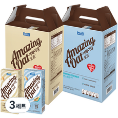 어메이징 오트 오리지널 190ml x 16p + 언스위트 190ml x 16p 선물세트, 3세트