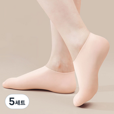 일상나눔 실리콘 보습 양말 양발착용 세트 스킨 FREE, 5세트