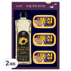 목우촌 마음가득 N15호 뚝심 3p + 해바라기유 500ml 세트, 2세트