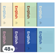 Tamsaa 簡潔透明線圈英文筆記本, 混合顏色, 48個