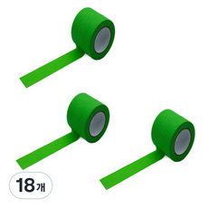 만들하비 컬러 종이 마스킹 테이프 2cm x 13m, 그린, 18개