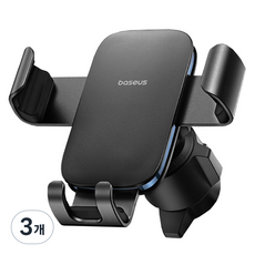 Baseus 倍思 Metal Age 3 重力式出風口型車用支架, 黑色, 3個
