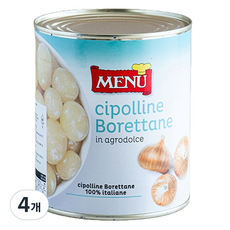 MENU 화이트 와인식초 양파 절임, 540g, 4개