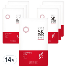 찬슬 5K 오트밀 플레인, 60g, 14개