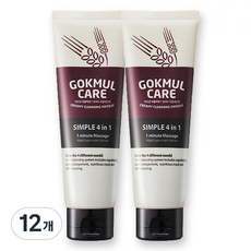 자민경 곡물케어 크리미 곡물세안팩 튜브타입 120ml, 12개, 1개입