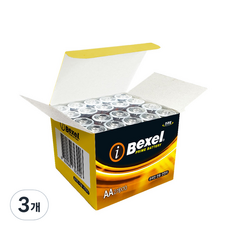 벡셀 알카라인 AA 건전지, 20개입, 3개