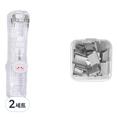 모닝셀러 투명 푸시 클립 양 + 핀 50p 세트, 2세트