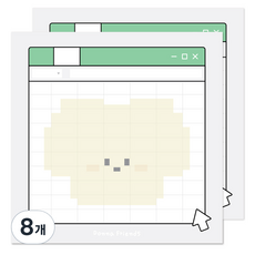 도나와친구들 MBTI 떡메모지, J 계획은 엑셀이지!, 8개, 100개입