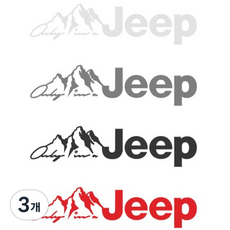 Jeep 標語汽車貼花貼紙 20 SIZE 10065, 紅色