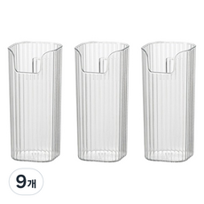 블럭마트 접착식 플라스틱 우산꽂이, 투명, 9개