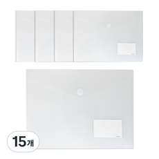 TUCO.B 魔鬼氈鈕扣文件夾 A4, 透明, 15個