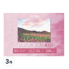 DOOSUNG PAPER Art Prince 繪圖膠裝素描本 220g D09, B5, 3個, 25張