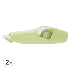 델리 LONGREEN 펜타입 수정테이프 5mm x 6m, 그린, 2개