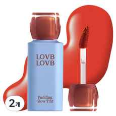 럽럽 푸딩 글로우 립틴트, 04 선셋베이지, 2개