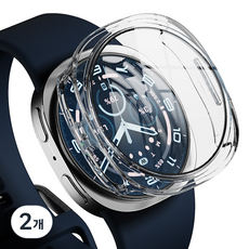 VICXXO Revixkin 全覆蓋 9H鋼化玻璃 一體式 防變色 超薄 Galaxy Watch 螢幕保護硬殼, 透明, 2個