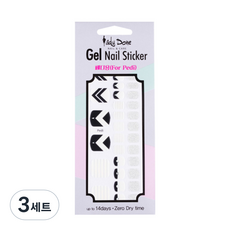 레이디던 젤네일 스티커, pedi-003, 3세트