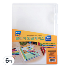 Alpha mall 透明A4檔案盒 40mm, 單一顏色, 6個