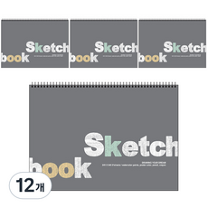 비팬시 초등 고학년 2000 스케치북 T 그레이, 34.5 x 24.5 cm, 21매, 12개