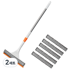 MONACO OLIVE 掃擦兩用矽膠雙效魔術掃把 + 附加清潔布5入組, 2套