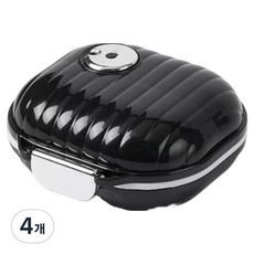 Seutedieol 便攜式7天一週份量藥盒 黑色 小型, 4個