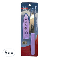 키친하우스 뉴하트집과도 + 칼집 세트, 연보라, 5세트